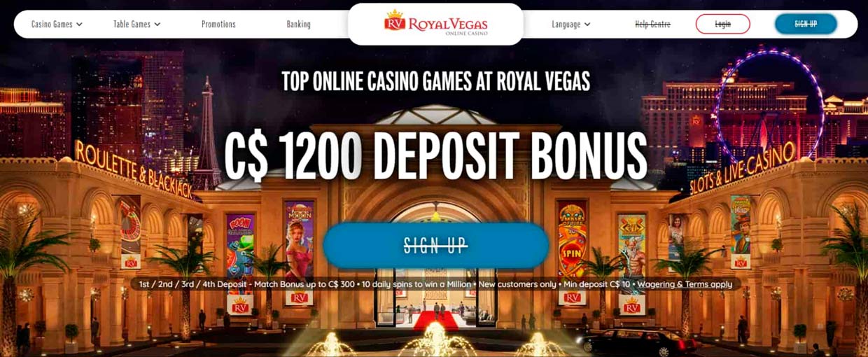 Royal Vegas welcome bonus